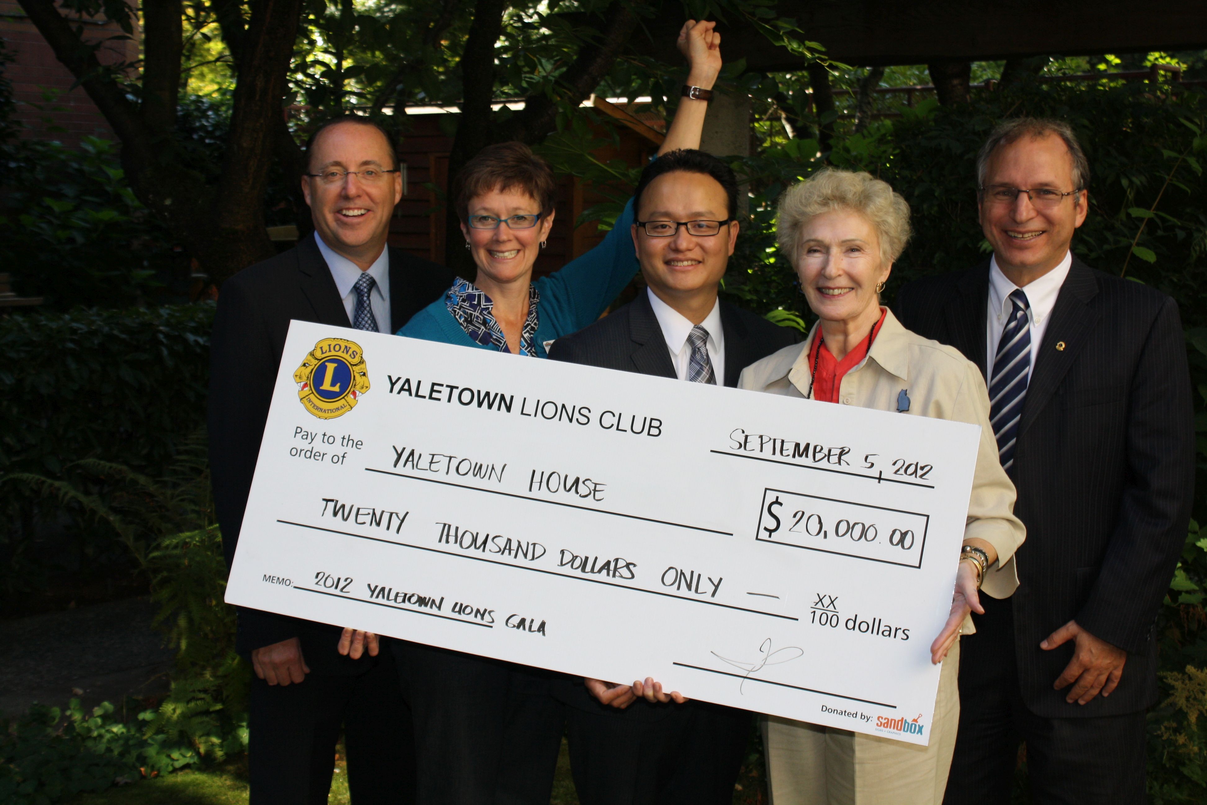 Read more about the article Yeah Yaletown Lions Club: $20,000 donation