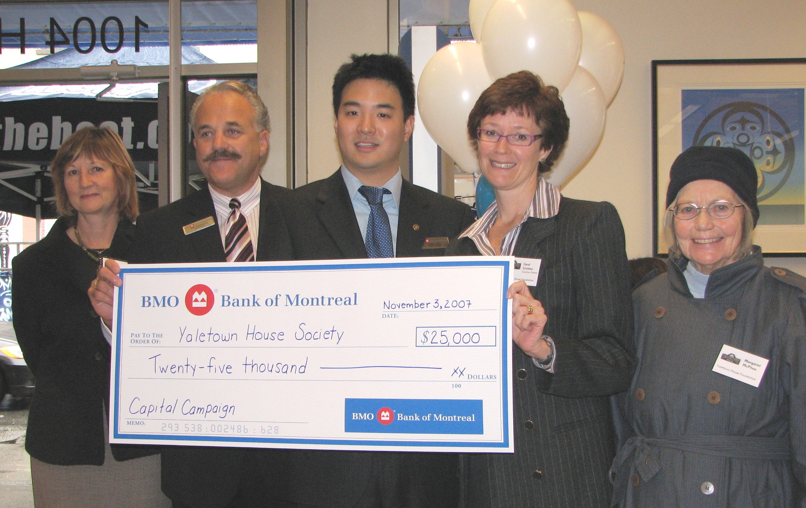 Read more about the article Bank of Montreal Gives $25,000 towards Capital Campaign