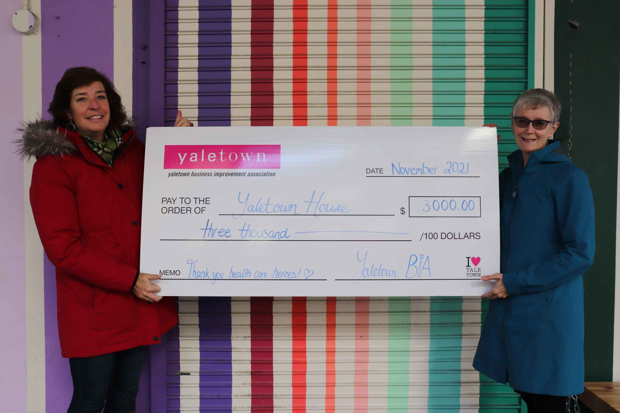 Read more about the article Yeah Yaletown BIA $3,000 donated!